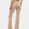 Pantaloni a vita bassa in twill dal taglio lungo e slanciato