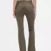 Pantaloni a vita bassa in twill dal taglio lungo e slanciato