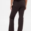 Pantaloni a vita bassa in twill dal taglio lungo e slanciato