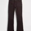 Pantaloni a vita bassa in twill dal taglio lungo e slanciato