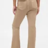 Pantaloni a vita bassa in twill dal taglio lungo e slanciato