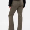 Pantaloni a vita bassa in twill dal taglio lungo e slanciato