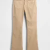 Pantaloni a vita bassa in twill dal taglio lungo e slanciato