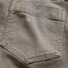 Pantaloni a vita bassa in twill dal taglio lungo e slanciato