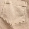 Pantaloni a vita bassa in twill dal taglio lungo e slanciato