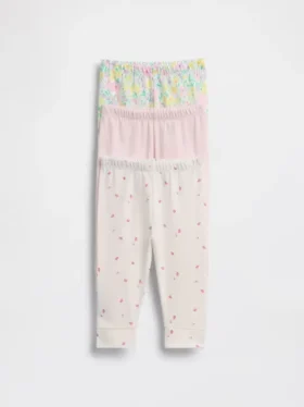 Pantaloni a vita elastica in cotone biologico Baby First Favorites (confezione multipla)