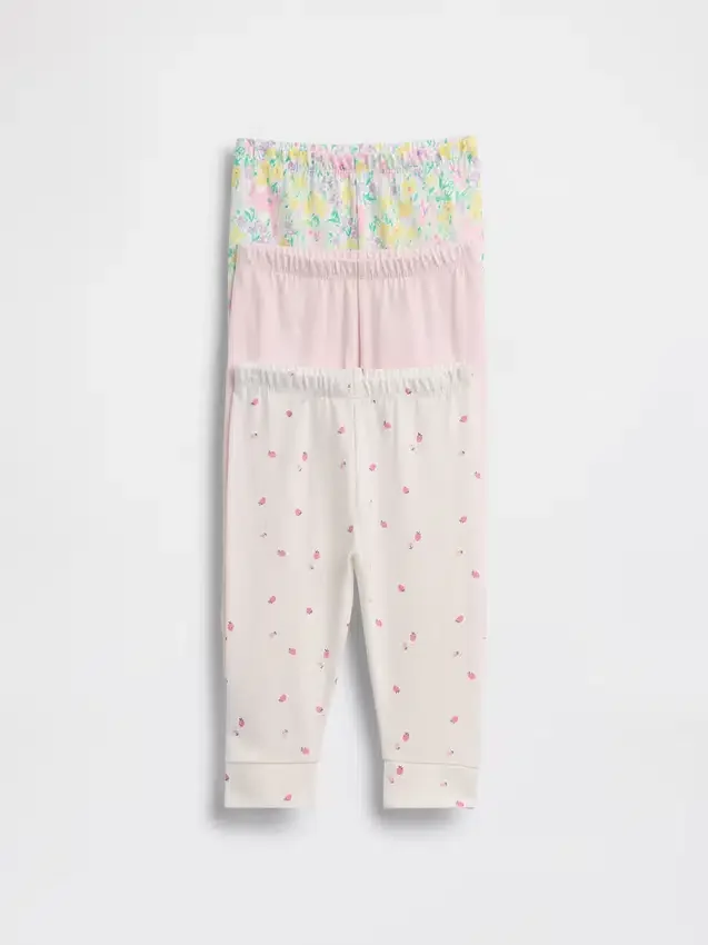 Pantaloni a vita elastica in cotone biologico Baby First Favorites (confezione multipla)