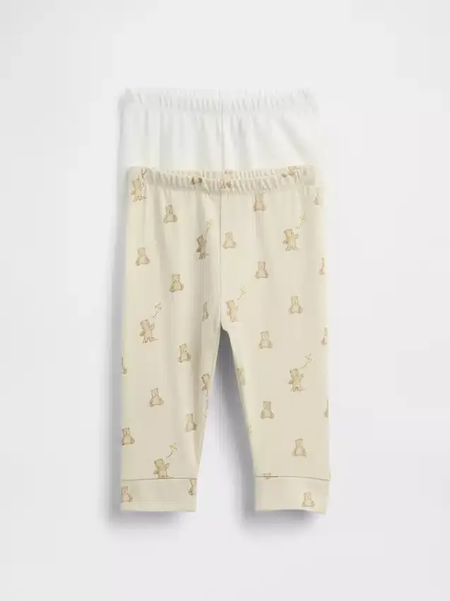 Pantaloni a vita elastica in cotone biologico Baby First Favorites (confezione multipla)