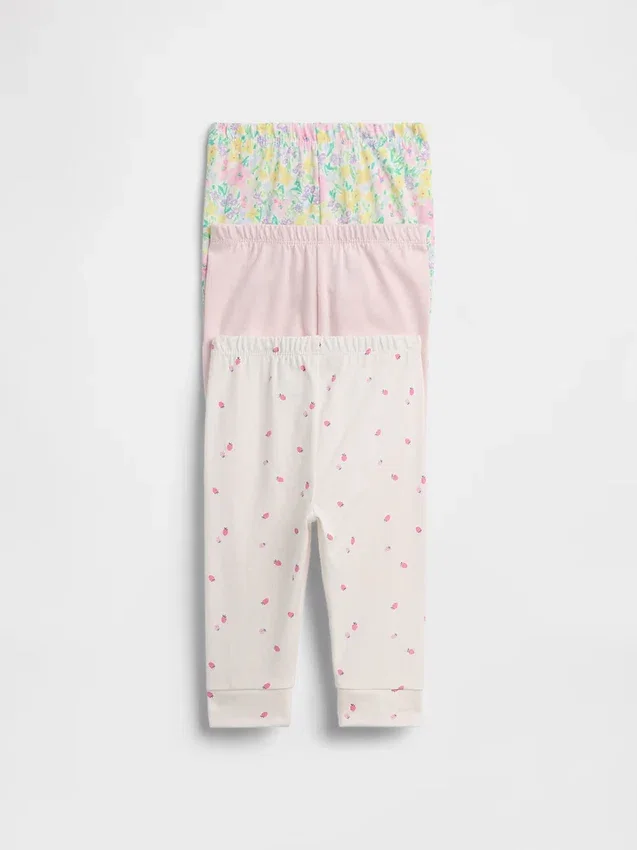 Pantaloni a vita elastica in cotone biologico Baby First Favorites (confezione multipla)