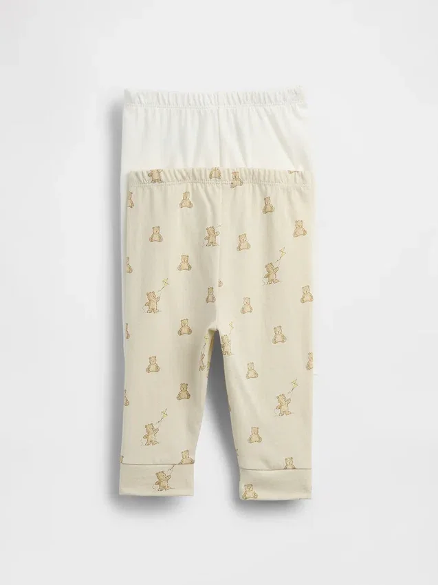 Pantaloni a vita elastica in cotone biologico Baby First Favorites (confezione multipla)