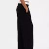 Pantaloni a vita media con doppia cintura