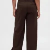 Pantaloni a vita media con doppia cintura