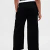 Pantaloni a vita media con doppia cintura