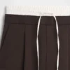 Pantaloni a vita media con doppia cintura