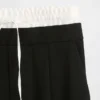 Pantaloni a vita media con doppia cintura