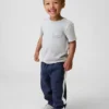 Pantaloni a zampa a righe ultra morbidi con elastico in vita per neonato & bebè