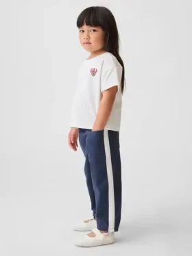 Pantaloni a zampa a righe ultra morbidi con elastico in vita per neonato & bebè