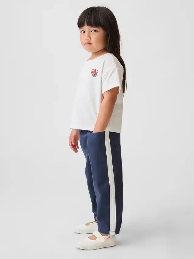Pantaloni a zampa a righe ultra morbidi con elastico in vita per neonato & bebè