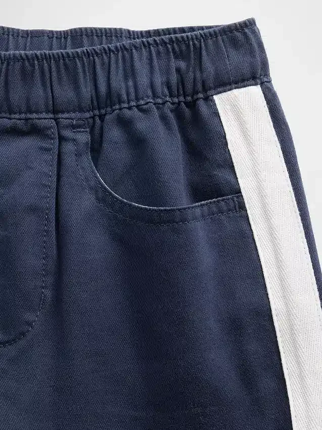 Pantaloni a zampa a righe ultra morbidi con elastico in vita per neonato & bebè