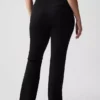 Pantaloni a zampa a vita alta in tessuto bi-elastico