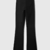 Pantaloni a zampa a vita alta in tessuto bi-elastico