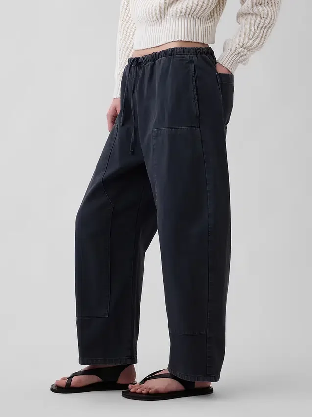 Pantaloni a zampa con doppio rinforzo sulle ginocchia