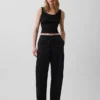 Pantaloni a zampa Easy in popeline