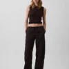 Pantaloni a zampa Easy in popeline