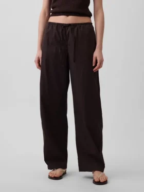 Pantaloni a zampa Easy in popeline