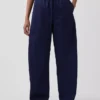 Pantaloni a zampa Easy in popeline