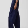 Pantaloni a zampa Easy in popeline