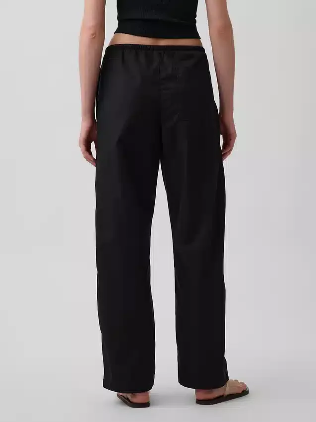 Pantaloni a zampa Easy in popeline
