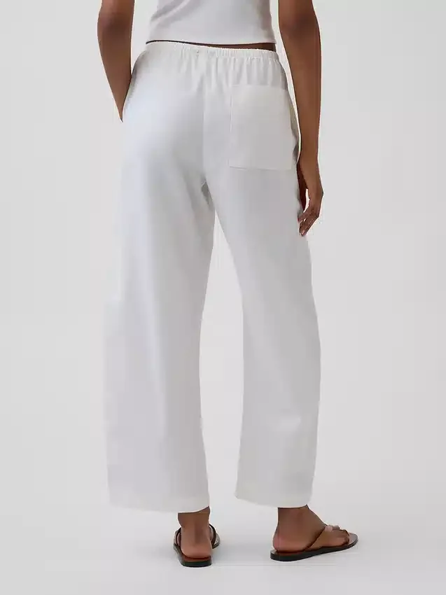 Pantaloni a zampa Easy in popeline