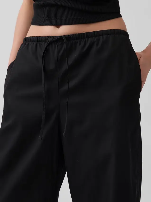 Pantaloni a zampa Easy in popeline