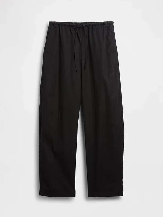 Pantaloni a zampa Easy in popeline
