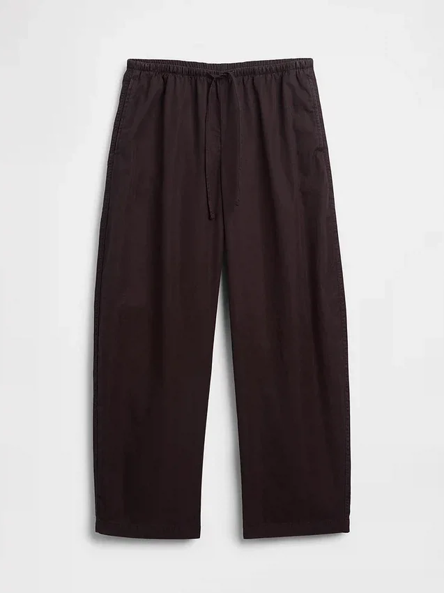 Pantaloni a zampa Easy in popeline