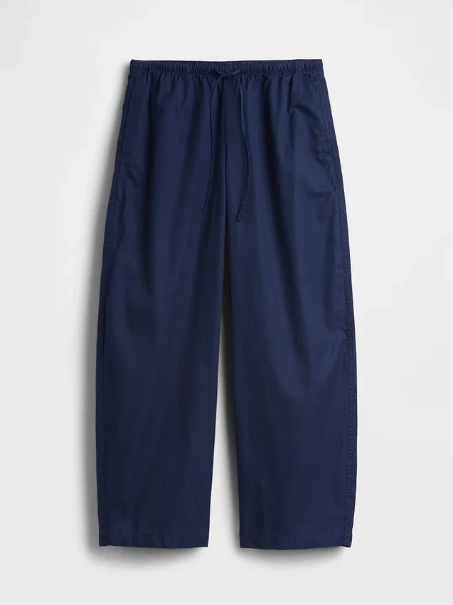 Pantaloni a zampa Easy in popeline