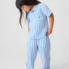 Pantaloni a zampa in garza di cotone con chiusura a elastico per neonato & bebè
