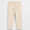 Pantaloni a zampa in garza di cotone con chiusura a elastico per neonato & bebè