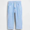 Pantaloni a zampa in garza di cotone con chiusura a elastico per neonato & bebè