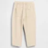 Pantaloni a zampa in garza di cotone con chiusura a elastico per neonato & bebè