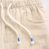 Pantaloni a zampa in garza di cotone con chiusura a elastico per neonato & bebè