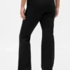 Pantaloni a zampa in maglia doppia a vita bassa