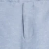 Pantaloni a zampa in misto lino a vita bassa