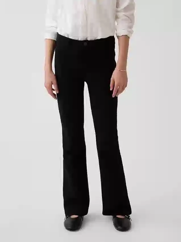 Pantaloni a zampa in tessuto Ponte per uniforme da bambino