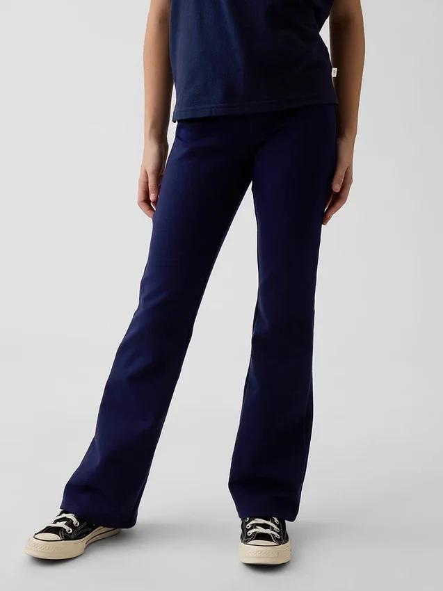 Pantaloni a zampa in tessuto Ponte per uniforme da bambino