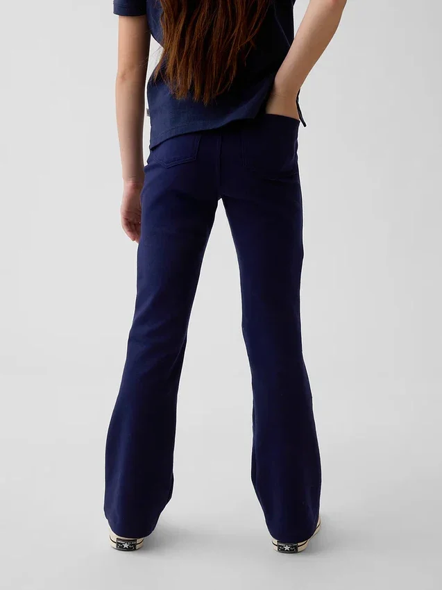 Pantaloni a zampa in tessuto Ponte per uniforme da bambino