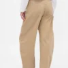 Pantaloni a zampa in velluto a coste a vita alta