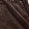 Pantaloni a zampa in velluto a coste a vita media