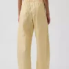 Pantaloni a zampa larga in popeline con doppio rinforzo sulle ginocchia